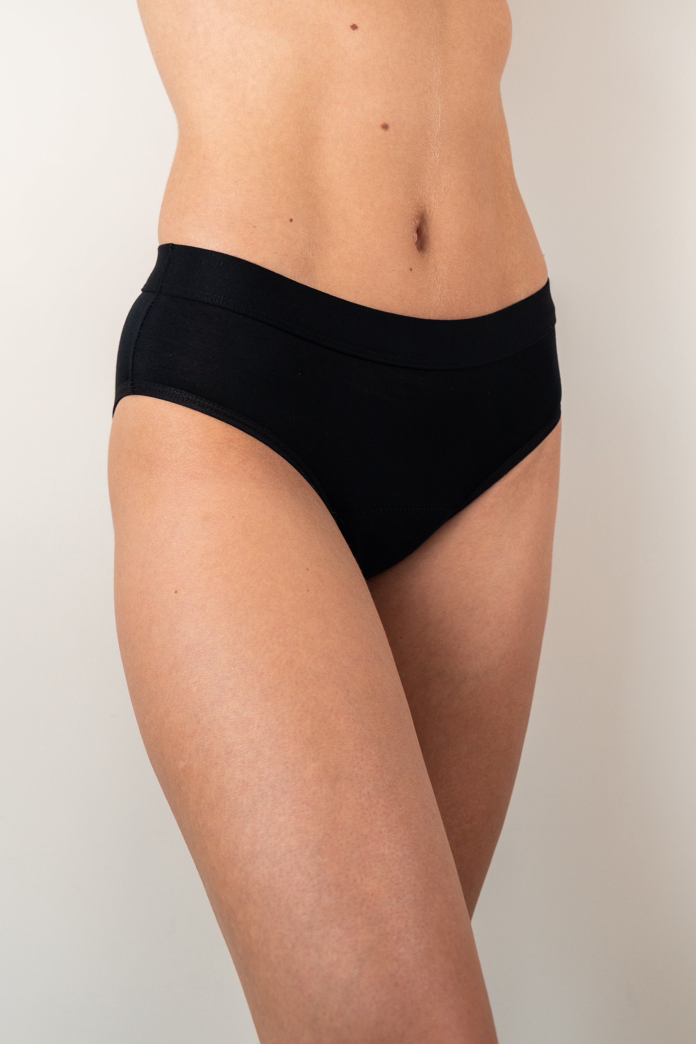 zwart katoen menstruatieondergoed - zware dagen